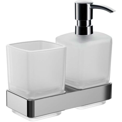 emco loft Glashalter und Flüssigseifenspender, Wandmodell,