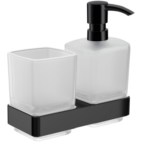 emco loft Glashalter und Flüssigseifenspender, Wandmodell,