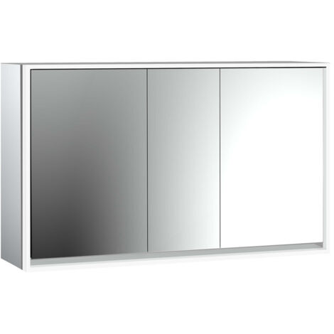 emco loft Lichtspiegelschrank, 1400mm, 3 Türen, Aufputzmodell,
