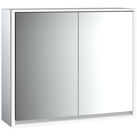 emco loft Lichtspiegelschrank, 800mm, 2 Türen, Aufputzmodell,