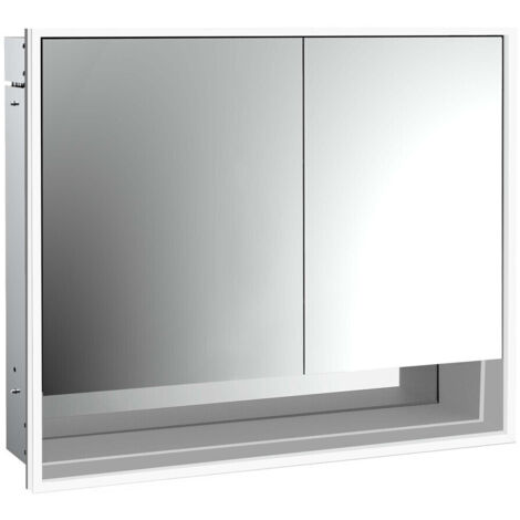 emco loft Lichtspiegelschrank mit Unterfach, 800mm, 2 Türen,