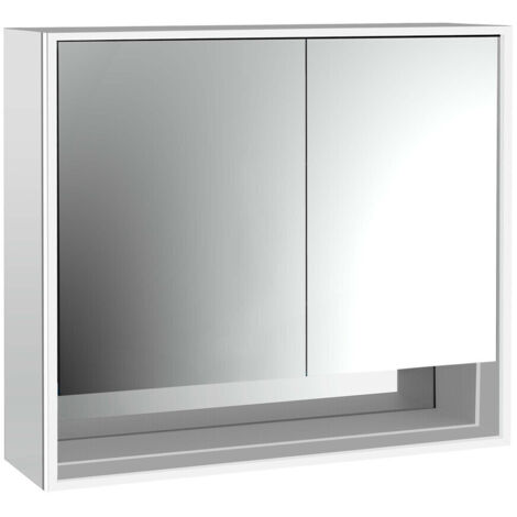 emco loft Lichtspiegelschrank mit Unterfach, 800mm, 2 Türen,