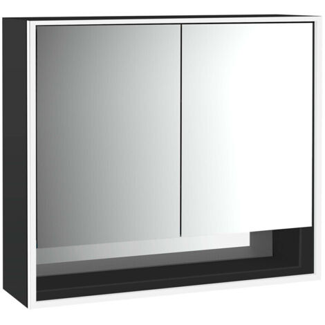 emco loft Lichtspiegelschrank mit Unterfach, 800mm, 2 Türen,