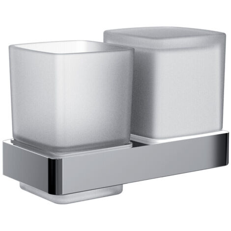 emco loft Porte-verre et distributeur de savon liquide, chromé,