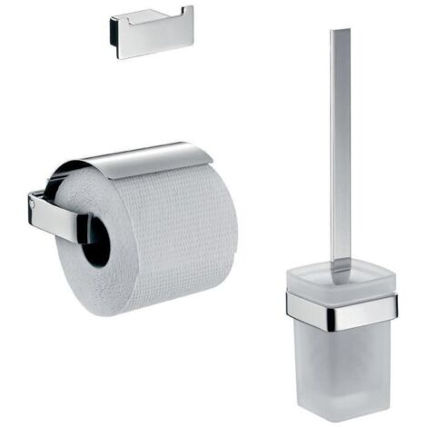 emco loft WC-Set, Papierhalter mit Deckel, chrom, 059800100