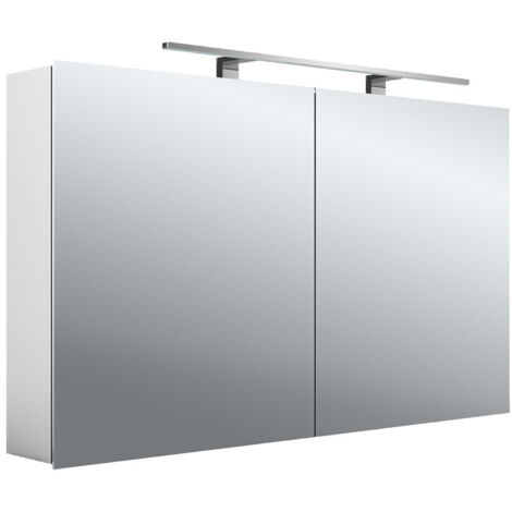 emco mee LED-Lichtspiegelschrank, aluminium, 2 Türen,