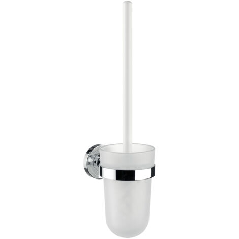 emco polo escobillero, recipiente de plástico, mango blanco,