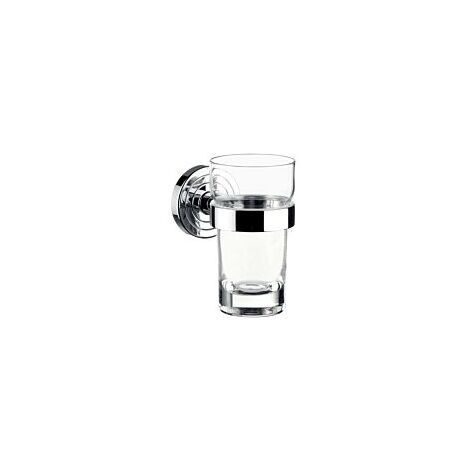 emco polo porte-verre, verre cristal clair, chromé, 072000100
