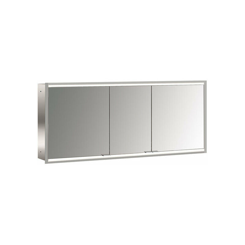 

Emco prime 2 Armario con espejo iluminado, 1600 mm, 3 puertas, modelo empotrado, IP 20, sin paquete de luces, cumplimiento: Panel trasero de cristal