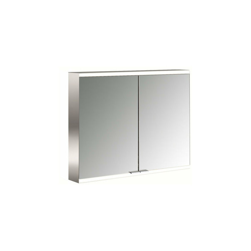 

Emco prime 2 Armario con espejo iluminado, 800 mm, 2 puertas, modelo de montaje en superficie, IP 20, sin paquete de luces, cumplimiento: Panel