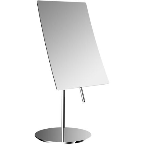 emco puree miroir sur pied, carré, avec poignée, chrome,