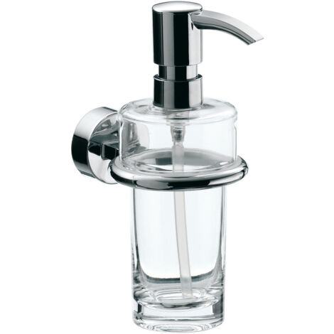 emco rondo 2 dispensador de jabón líquido, cristal transparente,