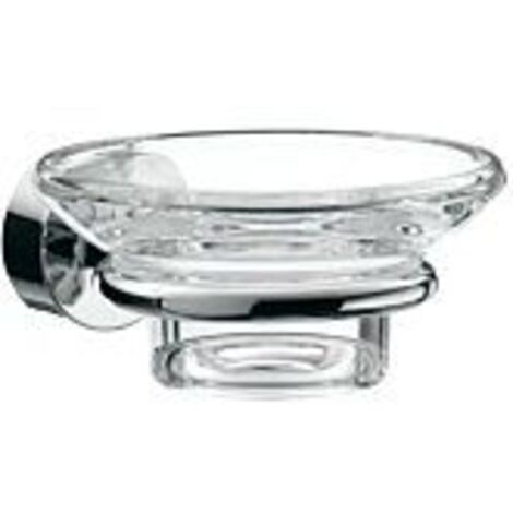 emco roundo 2 Porte-savon, verre cristal clair, chromé, 453000100