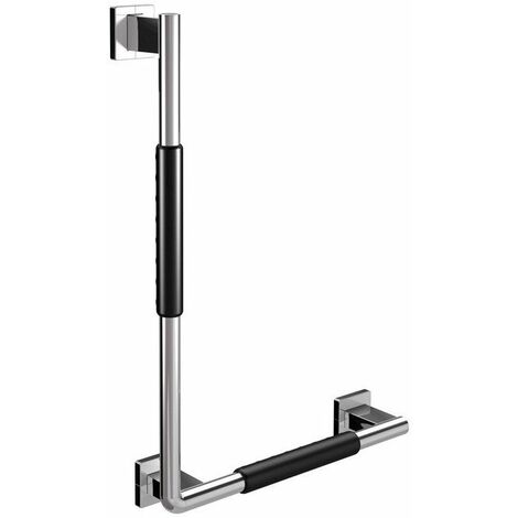 Emco SYSTEM 2 maniglia ad angolo retto 90 gradi con rivestimento cromato/nero