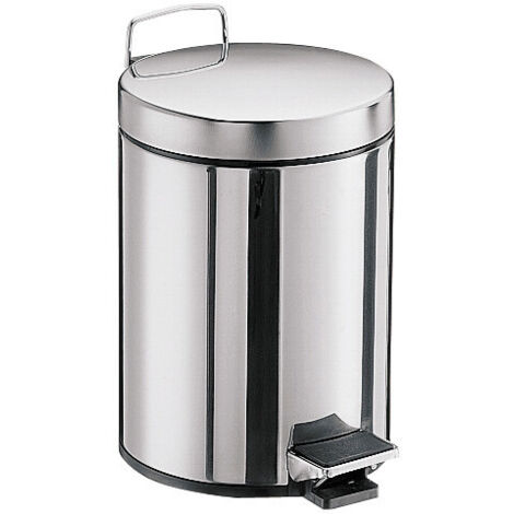 emco system2 Abfallbehälter, Deckel und Pedel, rund, 5 Liter,