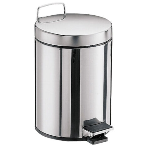 emco system2 corbeille, couvercle et pédale, ronde, 5 litres,