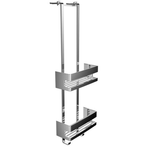 emco system2 étagère à porte, 2 paniers profonds, chromé,