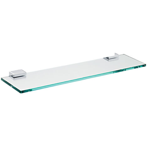 emco system2 tablette, verre cristal clair, 600x100mm, chrome,