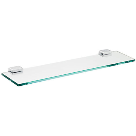 emco system2 tablette, verre cristal clair, 700x100mm, chrome,