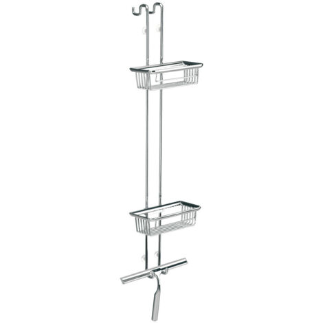 emco system2 Türetagere, 2 tiefe Körbe, Duschwischer, chrom,