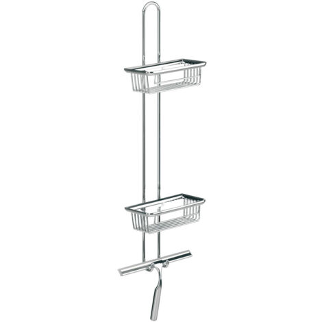 emco system2 Wandetagere, 2 tiefe Körbe, Duschwischer, chrom,