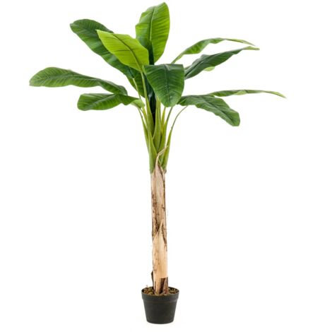 Emerald Árbol bananero artificial con maceta 120 cm