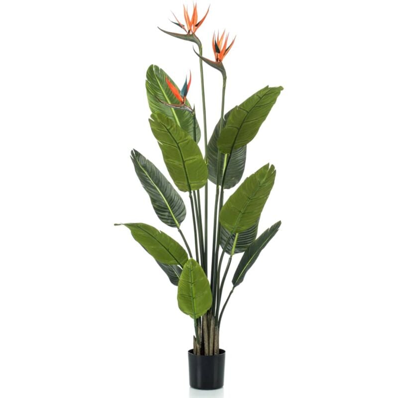 Emerald - Artificial Plant Strelitzia in Pot with Flowers 120 cm