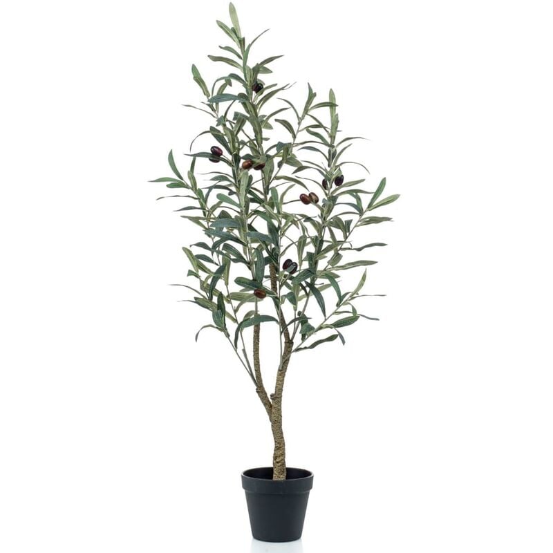 Emerald - Olivier artificiel 90 cm en pot en plastique
