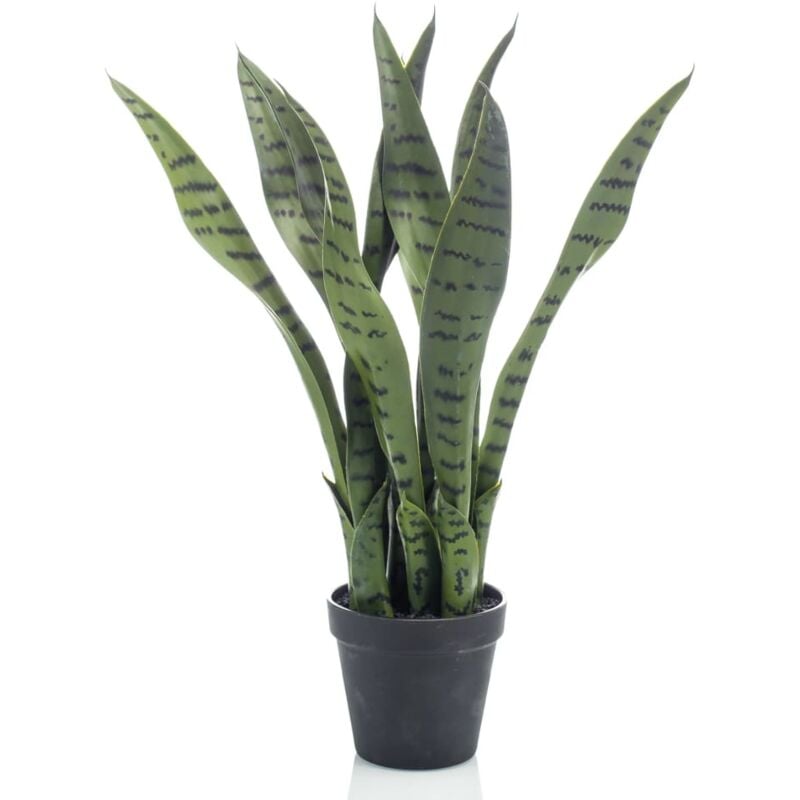 Emerald - Pianta Artificiale di Sansevieria 55 cm in Vaso