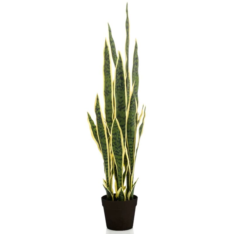 Emerald - Plante artificielle Sanseveria en pot en plastique 97 cm