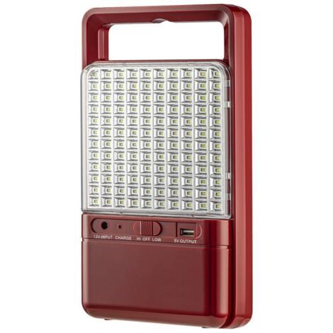 Emergencia portátil LED STAD multifunción, rojo, Blanco frío