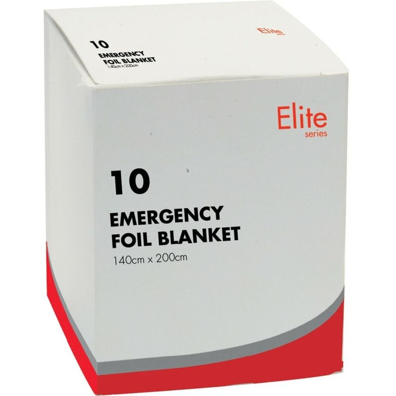 Emegency Foil Blankets, Pack of 10 - Silver - Medikit