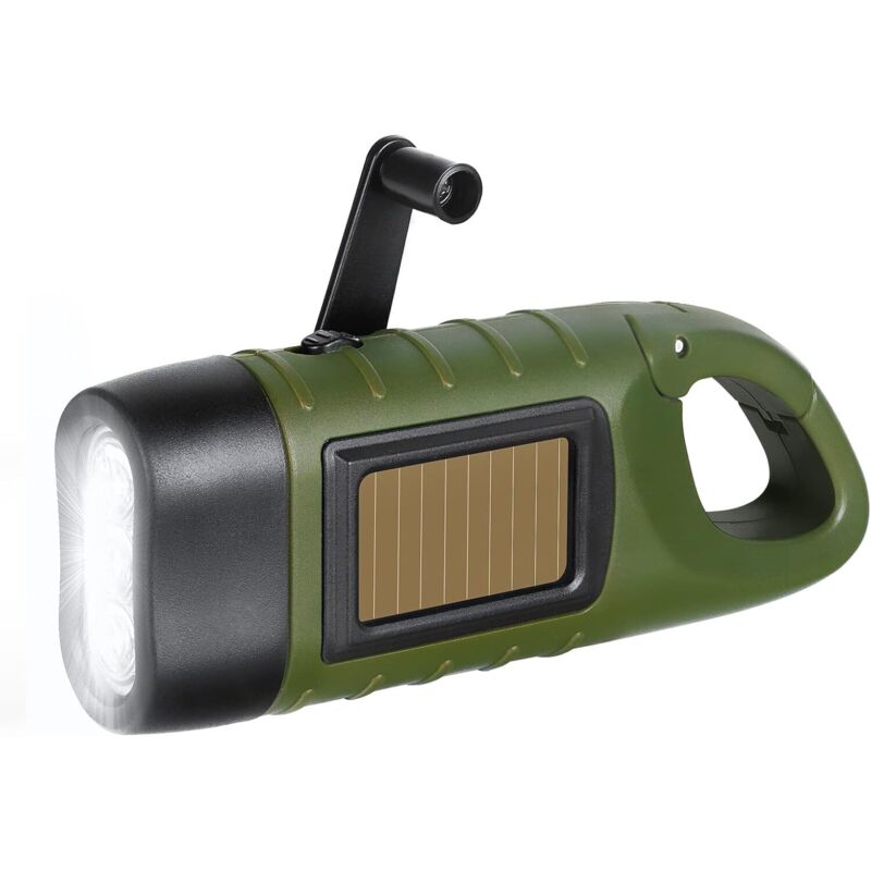 Image of Emergency LED Flashlight, Rechargeable Solar Torch,&hellip;