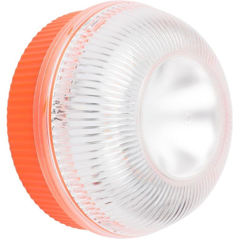 Emergency Light V16 Approved for Car and Motorcycle Road Signaling. Yellow and White Flashing Light with Magnetic Base