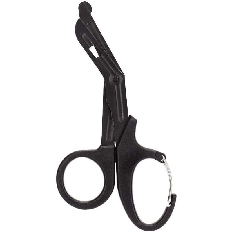 Csparkv - Emergency Scissors, Portable Multi-Tool Stainless Steel Outdoor Thick Tactical Medical Survival Rescue Scissors Bandage Scissors (Black)