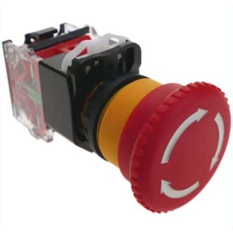 Emergency stop button 22mm 1NO 1NC 500V 10A with 40mm mushroom lock MUMU