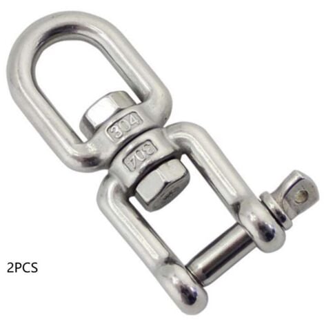Émerillon Manilles Chaînes d'ancrage d'amarrage Connecteur Pivotant en 304 INOX pour Bateau Marine - 8mm,AAFGVC