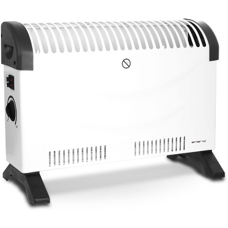 emerio CH-128215 Radiateur à Air Chaud, 3 Niveaux Puissance, Régulateur de Température Thermostat 2000W Blanc