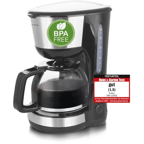 Emerio CME-122933 caffettiera nera e argento 12 tazze
