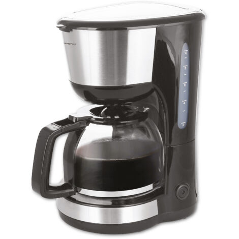EMERIO CME-122933 Kaffeemaschine Schwarz, Silber  Fassungsvermögen Tassen=12 Glaskanne, Warmhaltefun
