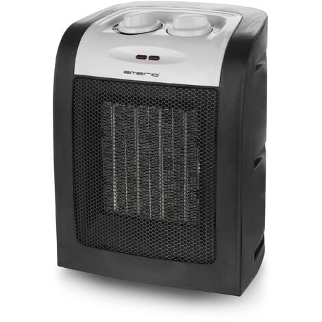 Emerio FH-106145 - Termoventilatore in ceramica, 1800 W, due livelli di potenza, funzionamento a risparmio energetico grazie all'elemento riscaldante PTC (ceramica), termostato, con interruttore di