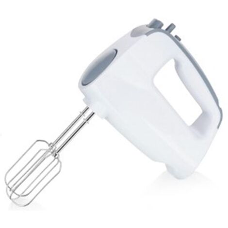 EMERIO HM-110921.12 - Batidora de mano eléctrica (250 W, 6 velocidades, botón turbo extralargo de 18,7 cm, gancho para amasar (apto para lavavajillas), mango suave