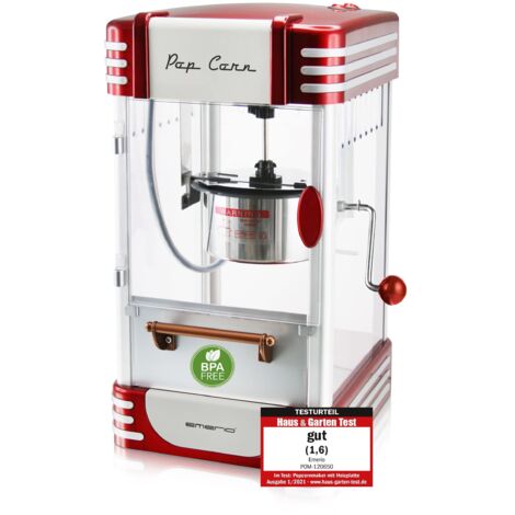 EMERIO  POM-120650 POM-120650 Macchina per i popcorn Bianco, Rosso