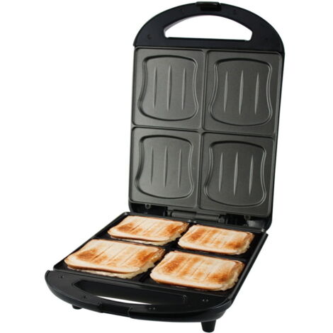 Emerio Sandwichtoaster XXL Family 4x Muschelform, Antihaft (ST-111153.4)