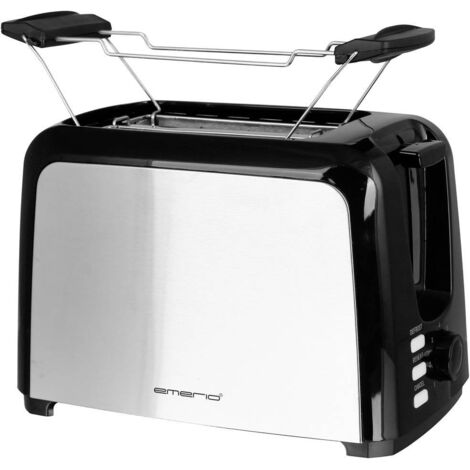Emerio TO-123924 grille-pain noir acier inoxydable 750W