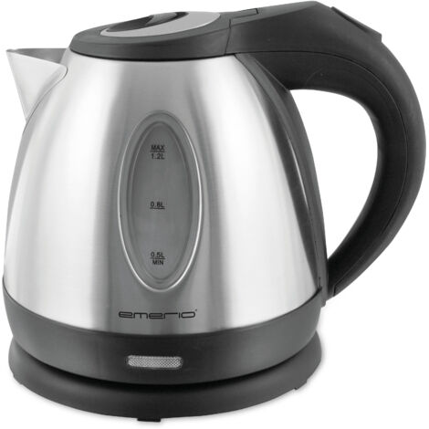 Emerio Wasserkocher, 1.2L, Edelstahl, Wasserstandsanzeige