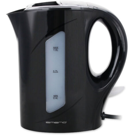 Emerio Wasserkocher WK-121616 1 L 900 W BPA-frei schwarz Teekocher