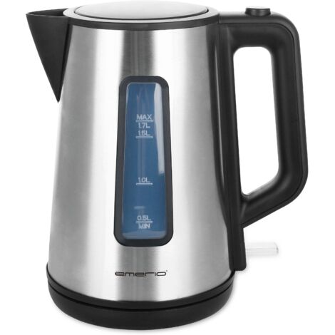 Emerio Wasserkocher WK-122829, 1,7 Liter, 2200 Watt, edelstahl