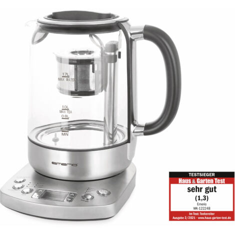 Emerio WK-122248 Elektrischer Wasserkocher Edelstahl 1,7L