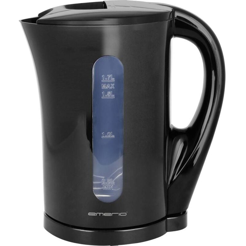 WK-123483 Bouilloire sans bpa, protection contre la surchauffe noir Contenance: 1.7 l - Emerio